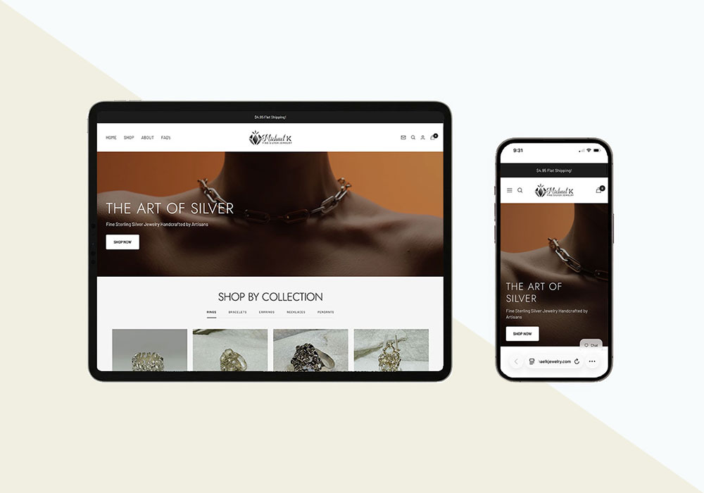 image of tablet and mobile phone displaying responsive website
