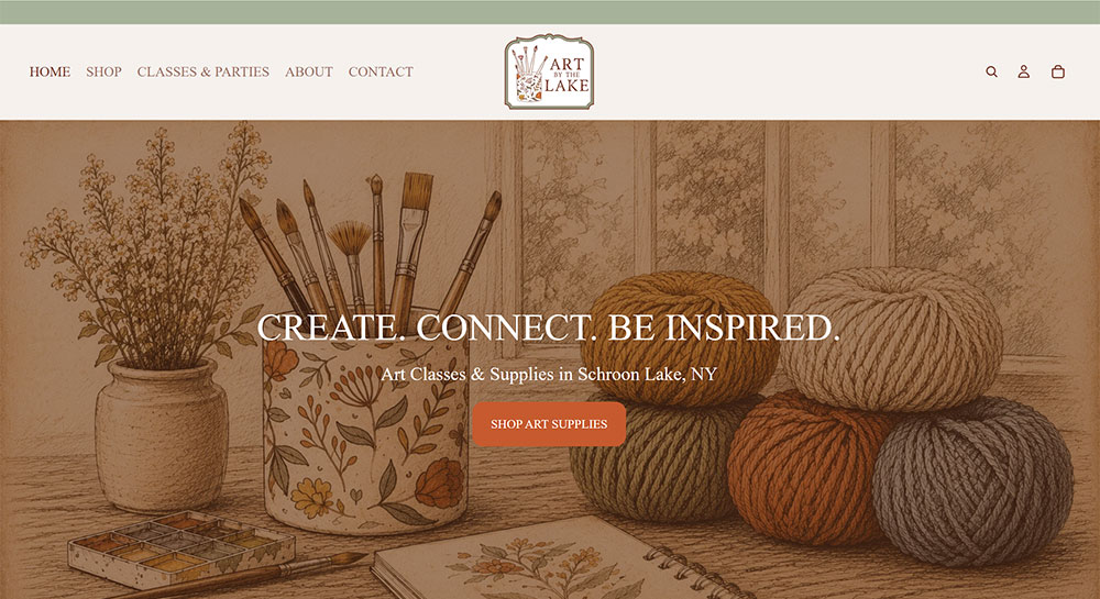 Art by the Lake Schroon Shopify website