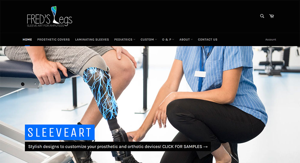Freds Legs Shopify website