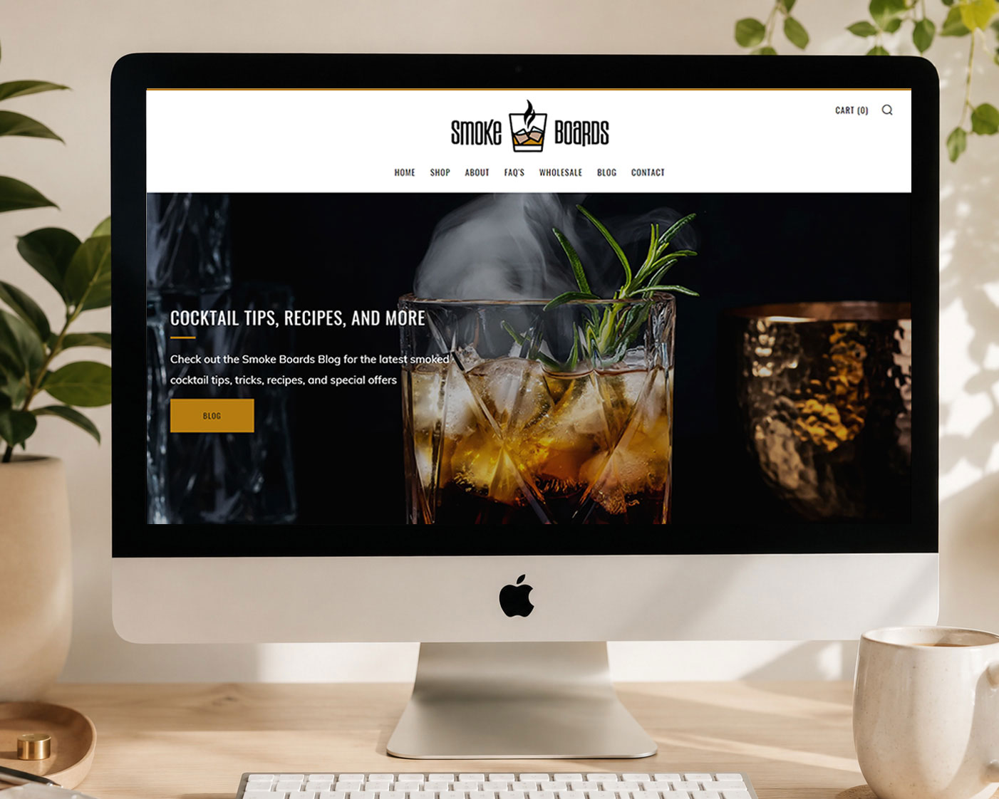 image of desktop monitor displaying website